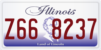 IL license plate Z668237