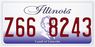 IL license plate Z668243