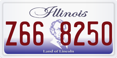 IL license plate Z668250