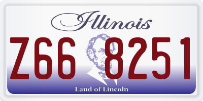 IL license plate Z668251