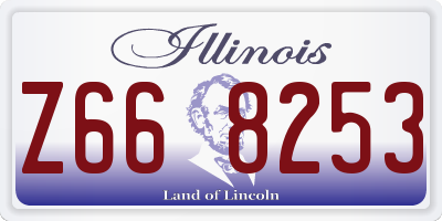 IL license plate Z668253