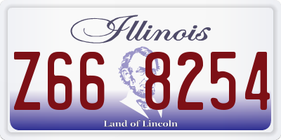 IL license plate Z668254