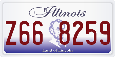 IL license plate Z668259