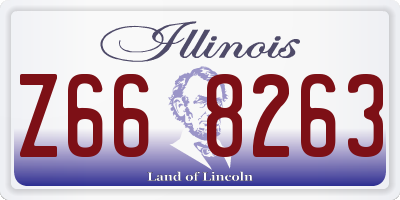 IL license plate Z668263
