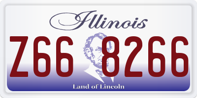 IL license plate Z668266