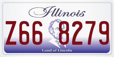 IL license plate Z668279