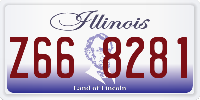 IL license plate Z668281