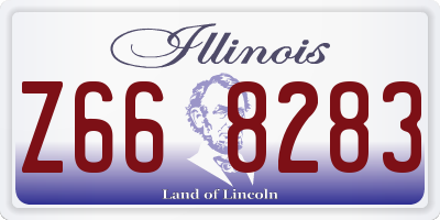 IL license plate Z668283