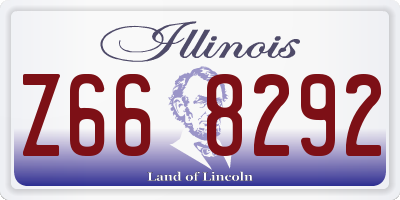 IL license plate Z668292