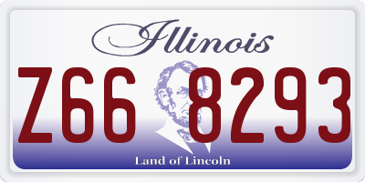 IL license plate Z668293