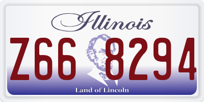 IL license plate Z668294