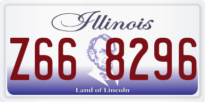 IL license plate Z668296