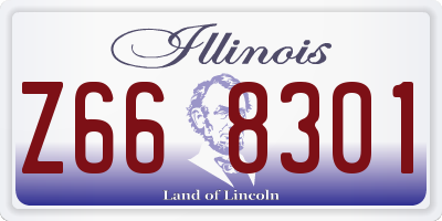 IL license plate Z668301