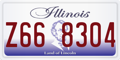 IL license plate Z668304