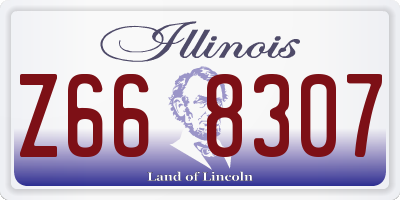 IL license plate Z668307