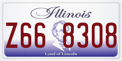 IL license plate Z668308