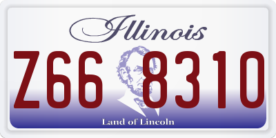 IL license plate Z668310