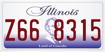 IL license plate Z668315