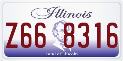 IL license plate Z668316