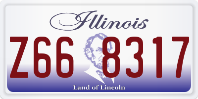 IL license plate Z668317