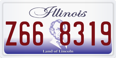 IL license plate Z668319