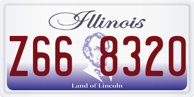 IL license plate Z668320