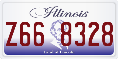 IL license plate Z668328