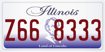 IL license plate Z668333