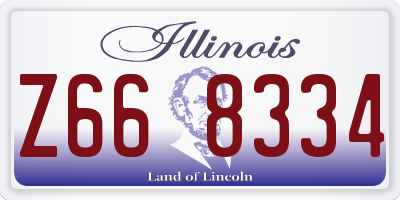 IL license plate Z668334