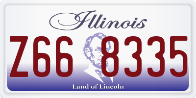 IL license plate Z668335