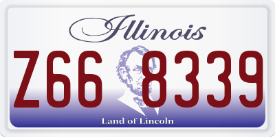 IL license plate Z668339
