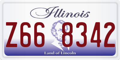IL license plate Z668342