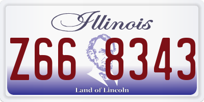 IL license plate Z668343