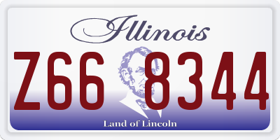 IL license plate Z668344