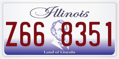 IL license plate Z668351