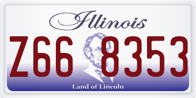 IL license plate Z668353