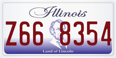 IL license plate Z668354