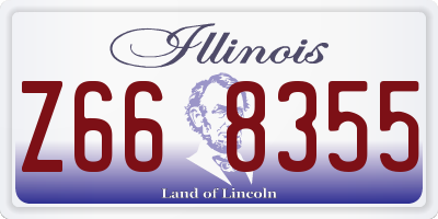 IL license plate Z668355