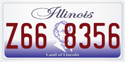 IL license plate Z668356