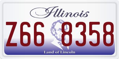 IL license plate Z668358