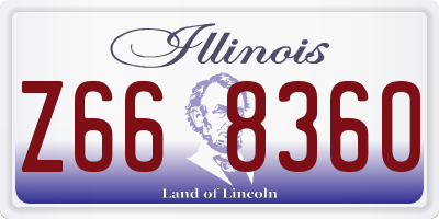 IL license plate Z668360