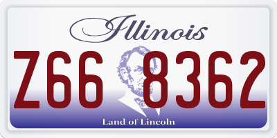 IL license plate Z668362