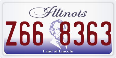 IL license plate Z668363