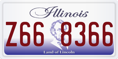 IL license plate Z668366