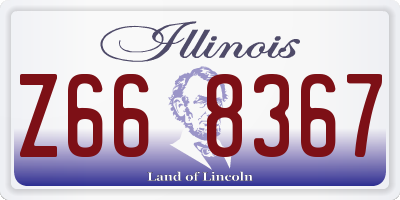 IL license plate Z668367