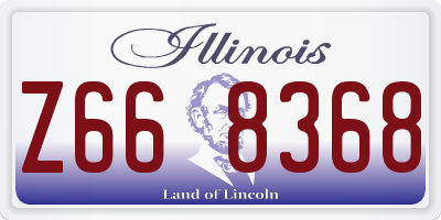 IL license plate Z668368
