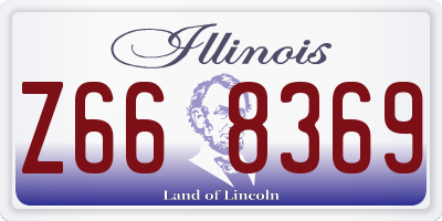 IL license plate Z668369