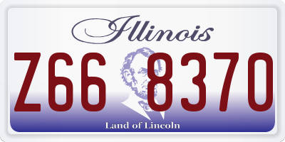 IL license plate Z668370