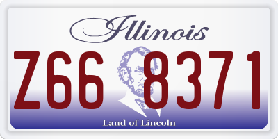 IL license plate Z668371
