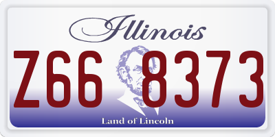IL license plate Z668373